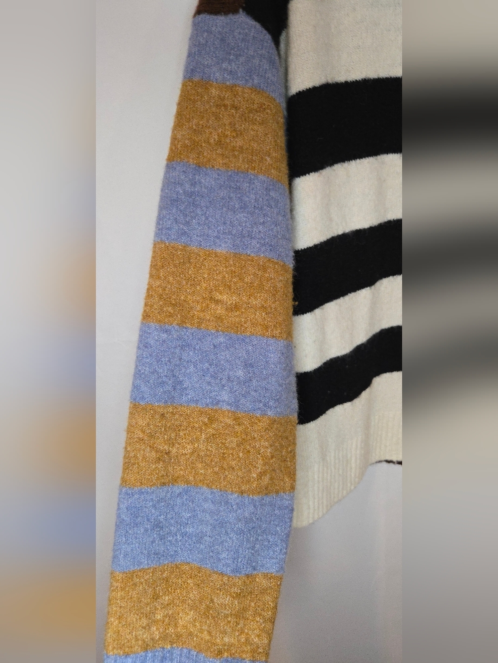By Anthropologie Striped Multicolor Crewneck Oversized Sweater Women's Small - Picture 4 of 8